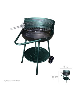 Barbacoa Carbon y Leña Apache, Redonda Con Batea....