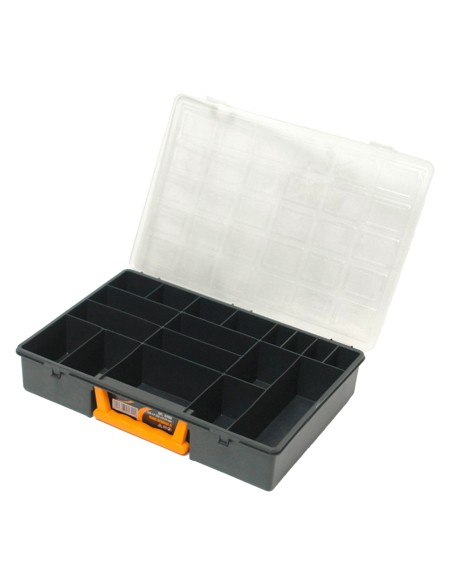Maletin Organizador Plastico 18 Compartimentos 360x252x64 mm. Caja Almacenaje, Malentin Organizador, Organizador Plastico