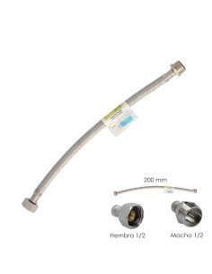 Latiguillo Flexible Acero Inoxidable Macho 1/2 - Hembra...