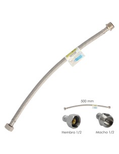 Latiguillo Flexible Acero Inoxidable Macho 1/2 - Hembra...