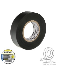Cinta Aislante Profesional Negra Espesor 0.13 mm. Ancho...