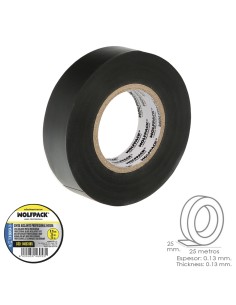 Cinta Aislante Profesional Negra Espesor 0.15 mm. Ancho...