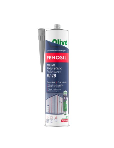 Masilla poliuretano OLIVE gris cartucho 300ml (Pensoil)