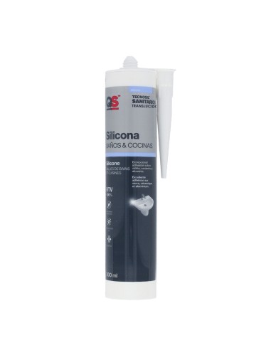 Silicona QS Tecnosol Sanitarios baños/cocinas color transparente bote 300ml