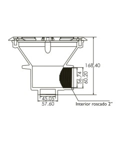 Sumidero piscina liner circular EMAUX mod.EM2837 2" 91600514 2