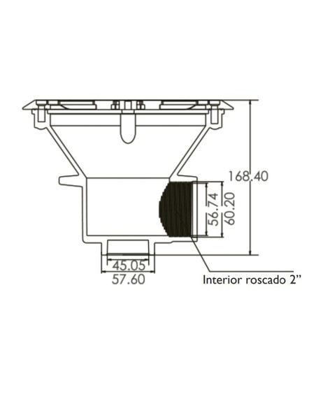 Sumidero piscina liner circular EMAUX mod.EM2837 2" 91600514