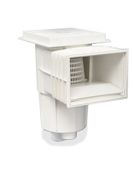 Skimmer piscina hormigon HW boca standar ABS blanco marco cudrado HP-4606-48