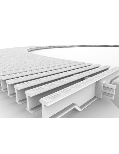 Rejilla rebosadero piscina HW transversal 245x22mm blanca AP-11108