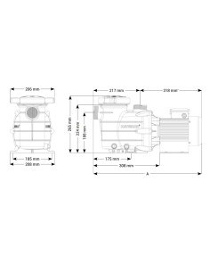 Bomba piscina HAYWARD PowerFlo II 0.25cv mf IE2 SP8102XE31E2 2