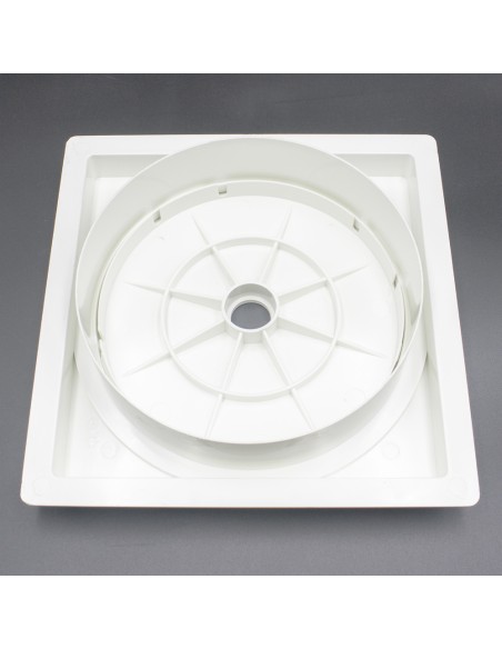 Marco tapa skimmer piscina POOLSTYLE marco cuadrado + tapa circular EMX-251-0002