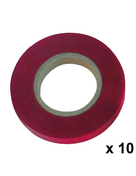 Cinta para atadora SATURNIA 11x0.15mm rojo rollos de 26mt (pack 10und) 08021110