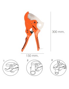 Tijera corta tubos WOLFPACK hasta D.63mm 02160655 2