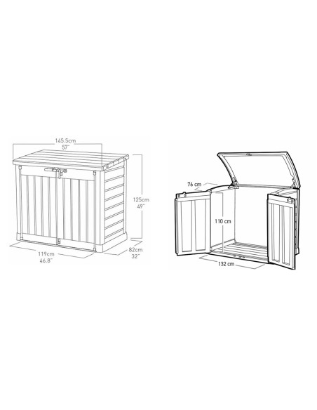 Caseta equipo filtracion elevada vacia KETER 217162