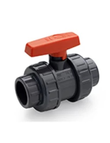 Valvula bola PVC-U H-H   63mm PN10 PLIMAT naranja AK 01.60.1077.063 (presion)