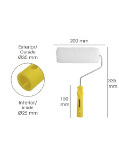 Rodillo pintar WOLFPACK poliester L.220mm D.50mm 12030164 2