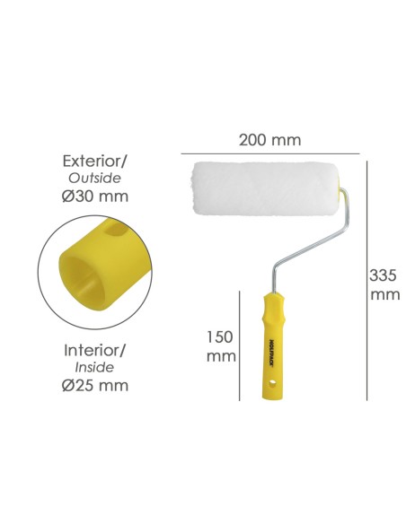Rodillo pintar WOLFPACK poliester L.220mm D.50mm 12030164