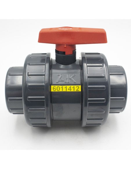 Valvula bola PVC-U H-H   90mm PN10 PLIMAT naranja AK 01.60.1077.090 (presion)