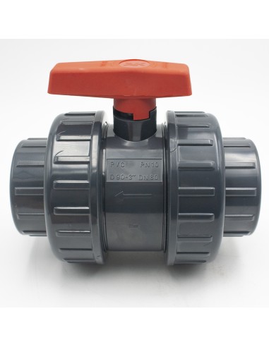 Valvula bola PVC-U H-H   90mm PN10 PLIMAT...