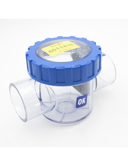 Valvula antiretorno piscina HW transparente H 63mm HP-4606-90