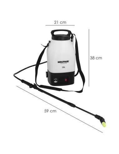 Sulfatadora WOLFPACK electrica a bateria 5lt...