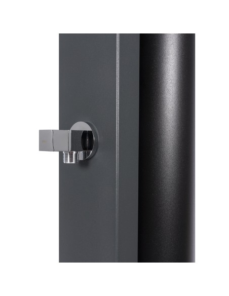 Ducha piscina CRM solar Square 40lt antracita con lavapies 40SAN-GR