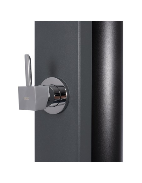 Ducha piscina CRM solar Square 40lt antracita con lavapies 40SAN-GR