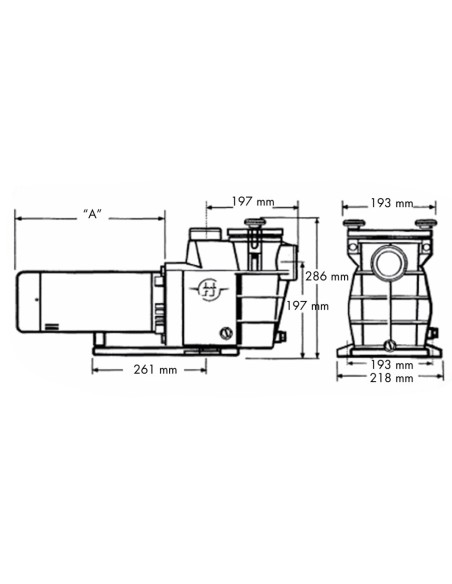 Bomba piscina HAYWARD Superpool 0.50cv mf POWPSCP05