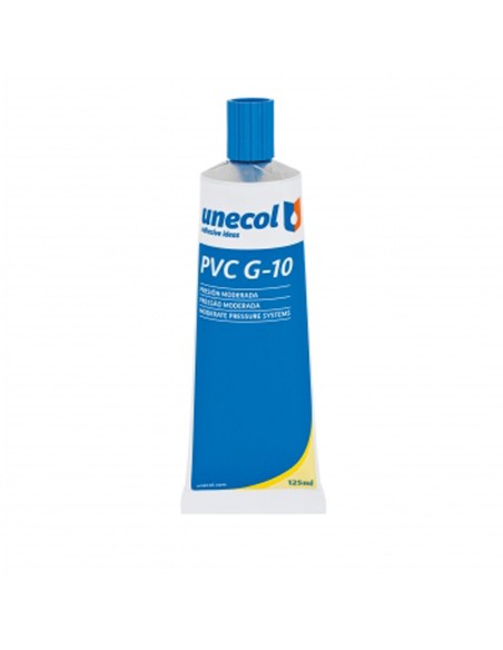 Pegamento PVC UNECOL G-10 presion moderada 125ml 2060