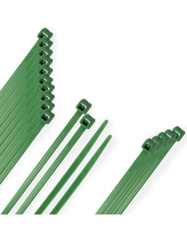 Brida nylon 2.5x100mm verde WOLFPACK bolsa 100und 13050346
