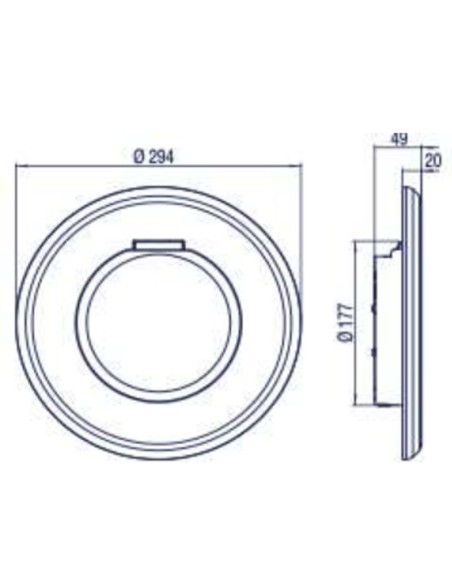 Foco piscina hormigon ASTRAL proyector led FlexiNiche luz blanca 2750lm 76576