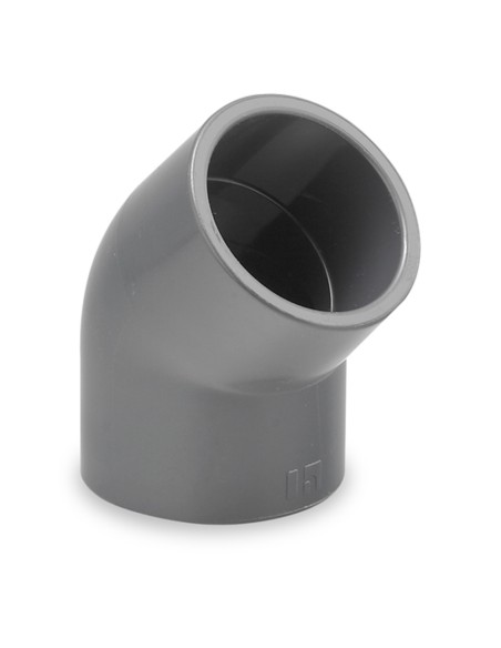 Codo PVC-U H-H   50mm 45º PN16 HIDROTEN 1001016 (presion)
