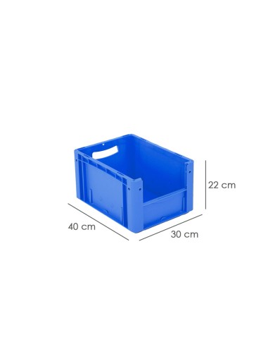 Gaveta plastico apilable 40x30x22cm "Reacondicionada"