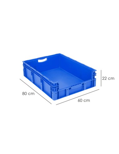 Gaveta plastico apilable 80x60x22cm "Reacondicionada"