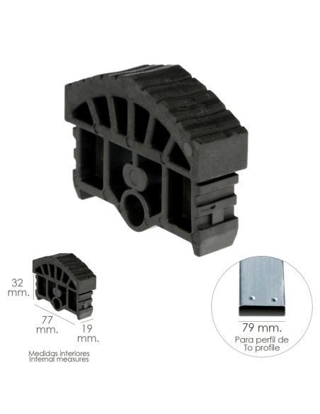 Contera escalera WOLFPACK perfil 79mm 23010080