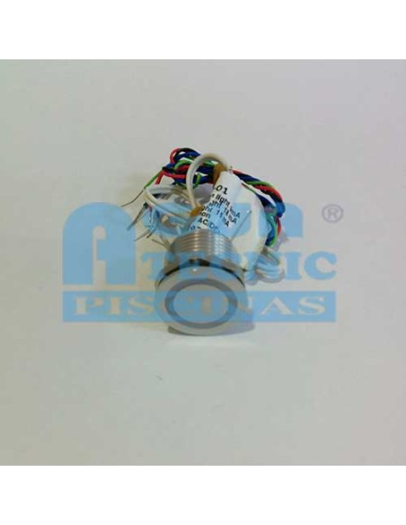 Pulsador tactil SBR (aluminio) luz colores