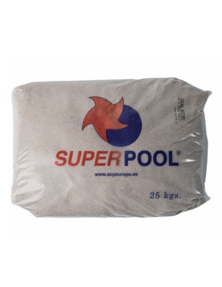 Arena filtro piscina SUPERPOOL silex 0.4-0.8mm saco 25kg JFA-060-0005
