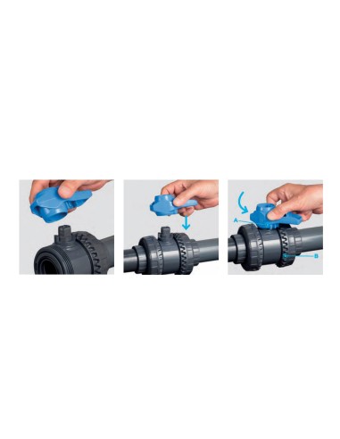 Valvula bola PVC-U H-H   63mm PN16 FIP Easyfit...