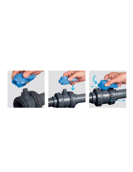 Valvula bola PVC-U H-H   63mm PN16 FIP Easyfit VEEIV63 (presion)