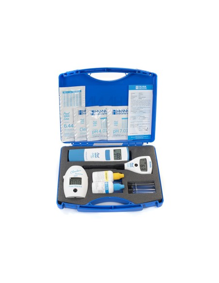 Analizador agua piscina HANNA cloracion salina PH/TDS/CL MALETELECSAL