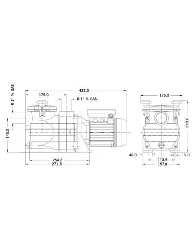 Bomba piscina PSH Micro 0.33cv mf IE2 MICRO-33