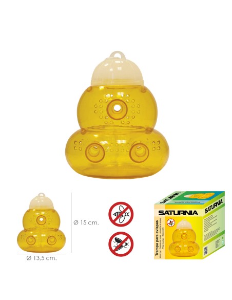 Trampa avispas SATURNIA D-13.5x15cm 14041605