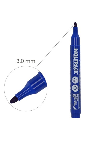 Rotulador permanente WOLFPACK Profesional color azul 02342712