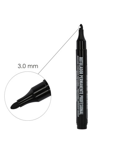 Rotulador permanente WOLFPACK Profesional color negro 02342702