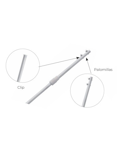 Pertiga piscinas POOLSTYLE mango telescopico...