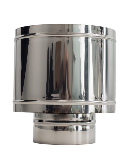 Sombrero chimenea simple inox 250mm EXOJO Exoinox SW 304 terminal antirevocante AI250