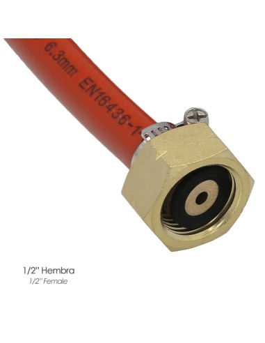 Manguera con racores para soplete WOLFPACK...