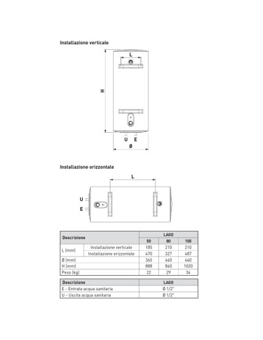 Termo electrico acs SIME Lago   80lt...