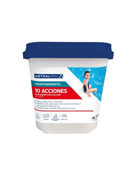 Cloro tabletas ASTRAL 10 acciones 5kg T-250gr antical 75158 (Astral 391)