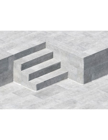 Borde piscina ROSA GRES peldaño L62 Iconic White 1ª antideslizante 626x317mm