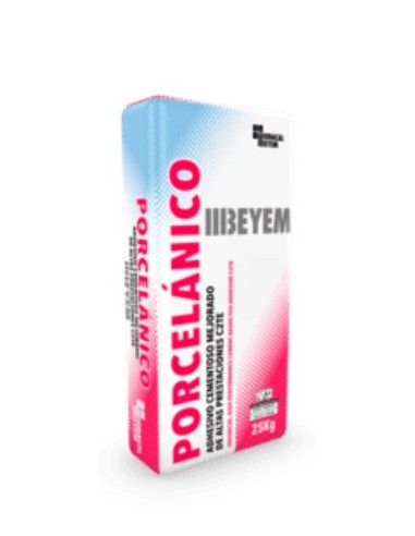 Cemento cola C2TES1 25kg BEYEM Porcelanico gris
